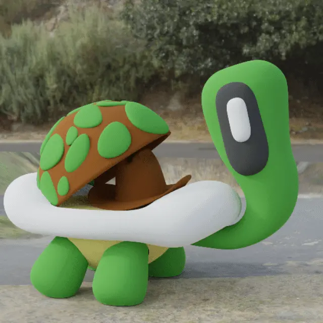 Turtle - articulated fidget art toy