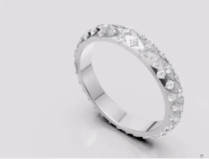 Faceted Diamind Ring