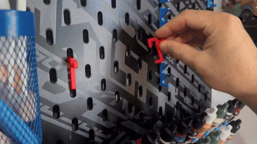 Camera lens stand for Skadis Ikea