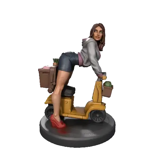 Girl on a scooter
