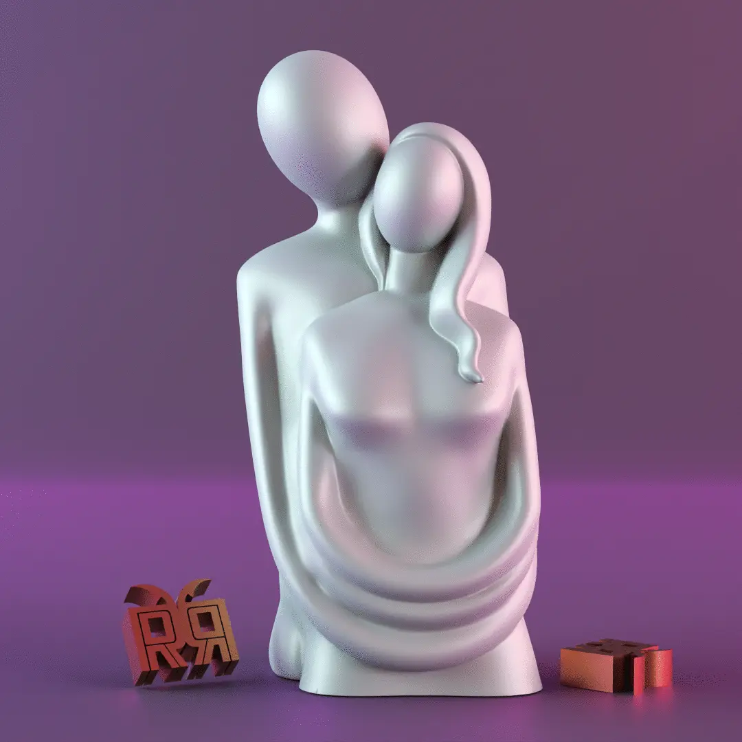 COUPLE FIGURINE HUGGING STATUE