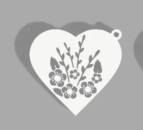 VALENTINE HEART KEY CHAINS SET OF 4