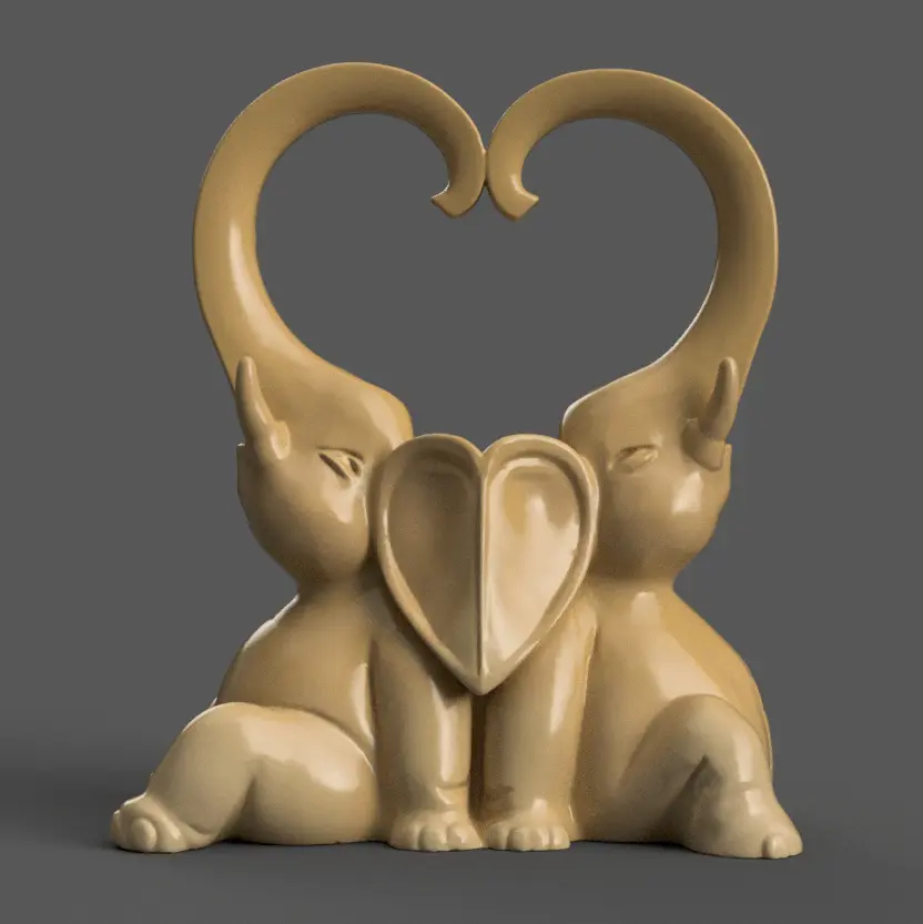Elephant Couple Love  Candle Holder – Romantic Décoration