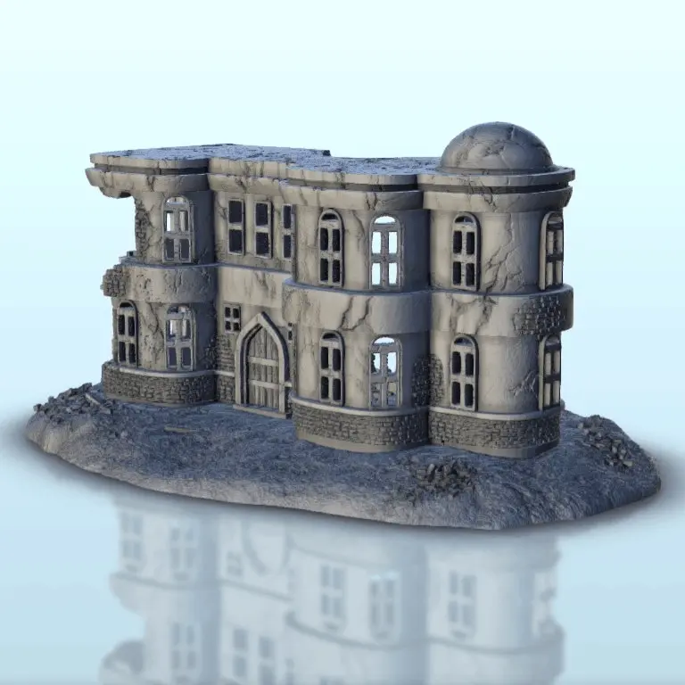 Desert hotel with dome - miniatures scenery modern games