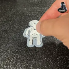 Flexi Skeleton - magnetic - Keychain - Stand on its feet