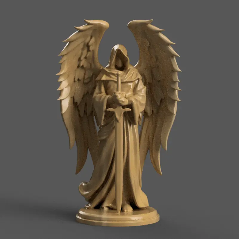 Angel Warrior with Sword – 3D Printable STL for Decoration