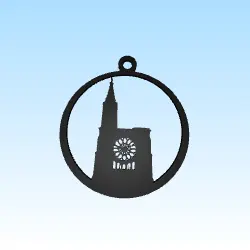 Xmas tree wallart strasbourg cathédrale