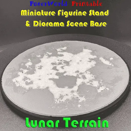 Lunar Terrain Figure Stand and Scenic Diorama Base