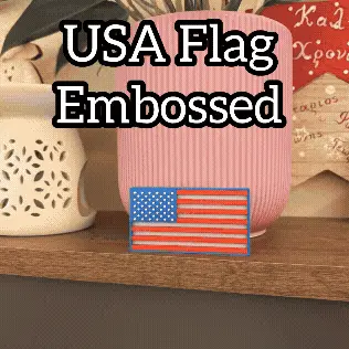 USA Flag Embossed