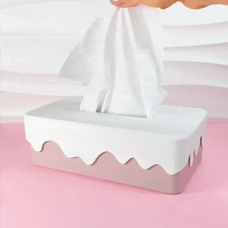 Dessert Tissue Box, 2 sizes, No Supports