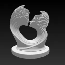 Valentine's Day - Lovers' Faces Gently Touching