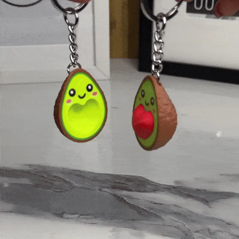 Avocado Couple Keychain, Romantic San Valentine Gift,