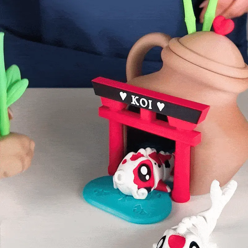 Diorama for Cute Flexi Animals, Koi Carp Edition