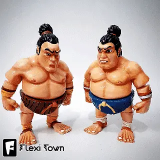Flexi Print-in-Place Sumo Wrestlers