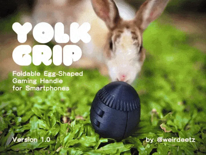 Yolk Grip - Foldable Egg-Shaped Smartphone Handle