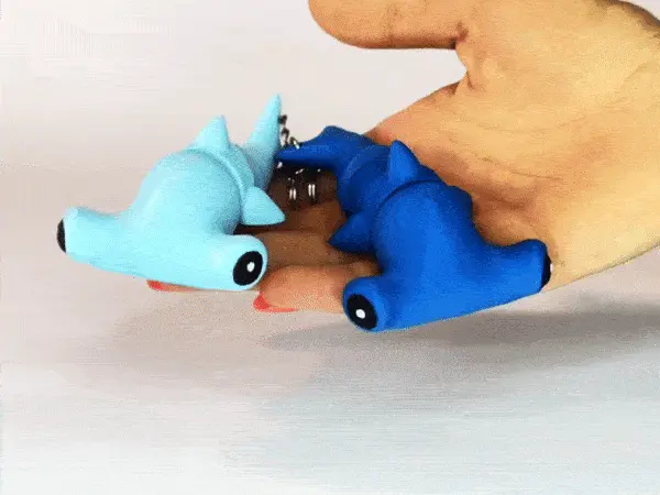 Cute Flexi Hammerhead Shark (Toy, Keych. & Magnet)