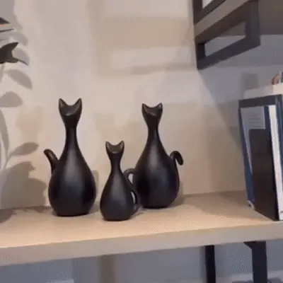 Decorative sculpture design home minimalist cat