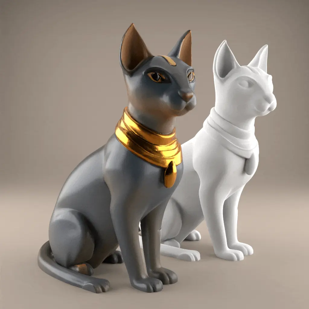 Egyptian Bastet Cat Statue STL – Ancient Egypt Gift