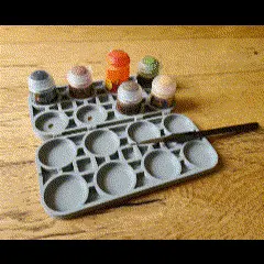 Print in Place Folding Citadel Paint Pot Holder and Mixer