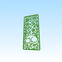 Wallart bookmark cat art nouveau