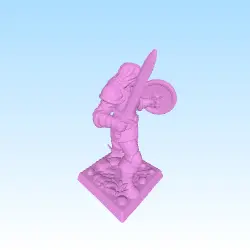 adventurer girl in armor D&D Heroquest like