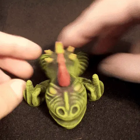 Angry Lizard - Print in place, articulated, flexi