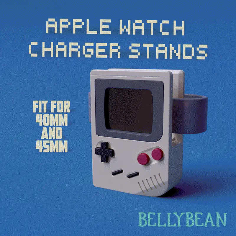apple watch stands charging display gameboy console fan-art