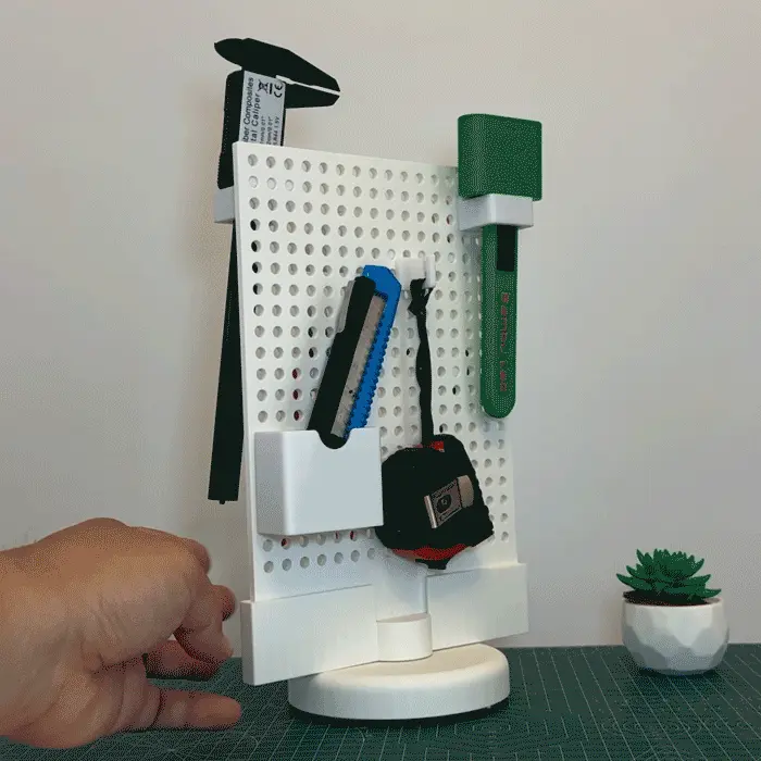 Rotating pegboard display stand