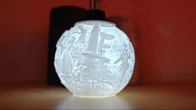 Alice in Wonderland Lithophane Christmas Ball