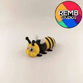 Cute Flexi Bee | Print-in-place | No Support
