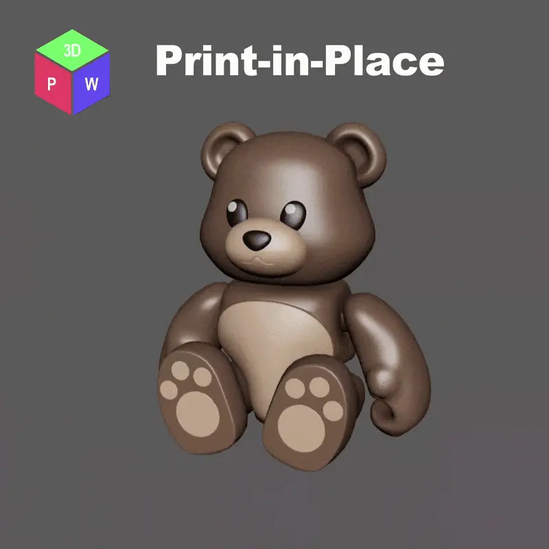 Hiker Wiz Bear - Toy + Keyring (Print-in-Place)