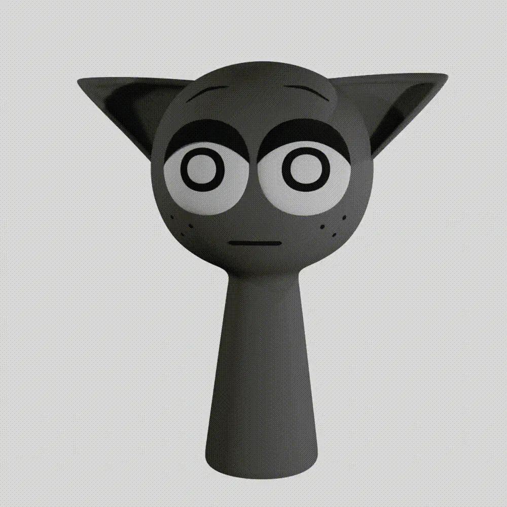 GRAY HORROR SPRUNKI INCREDIBOX | Grey Sprunki 3D Model STL