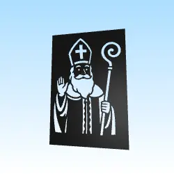 stencil santa klaus pochoir saint nicolas