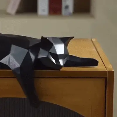 Decorative sculpture design home minimalist lying cat