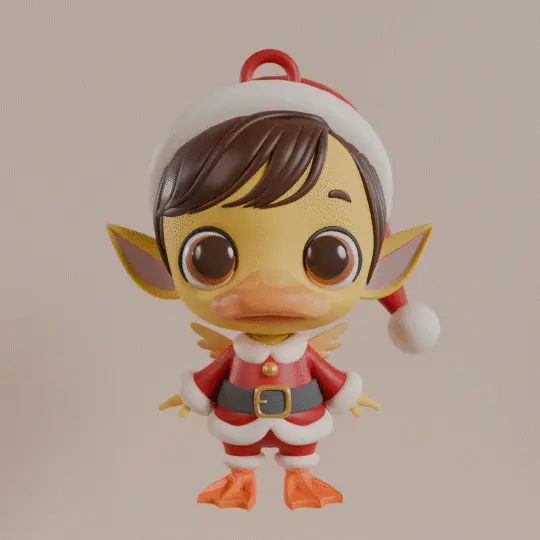 santa claus elf ornament