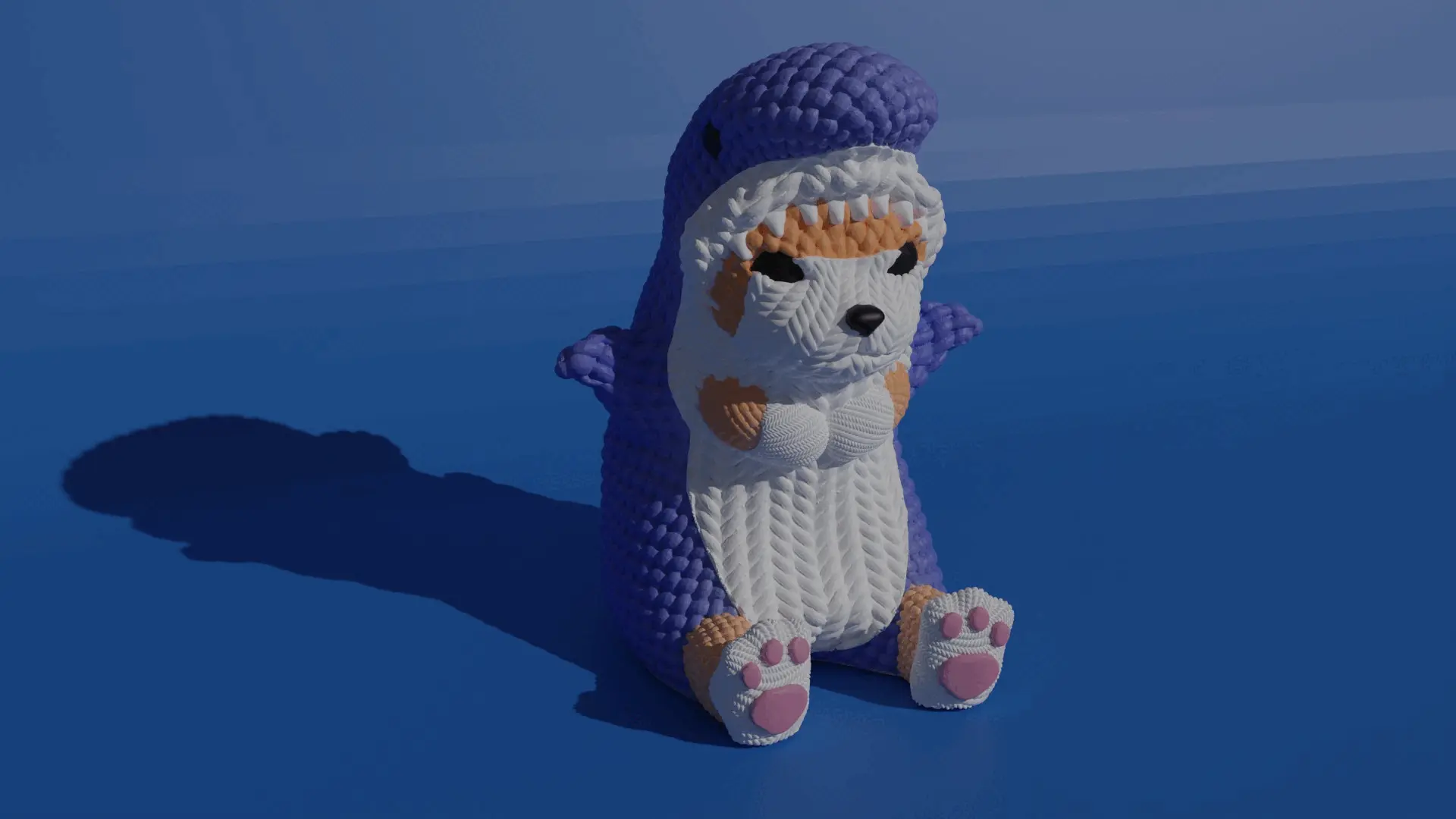 Crochet Cat Shark painted 3mf