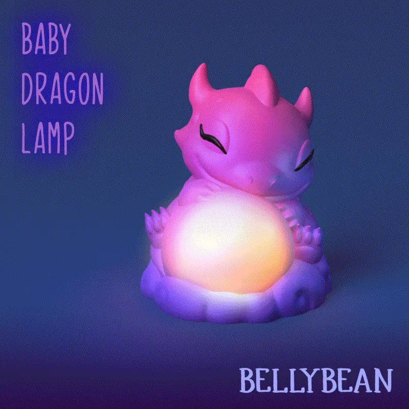 BABY DRAGON ON THE CLOUD DESIGN LAMP DECORATION, EASY PRINT