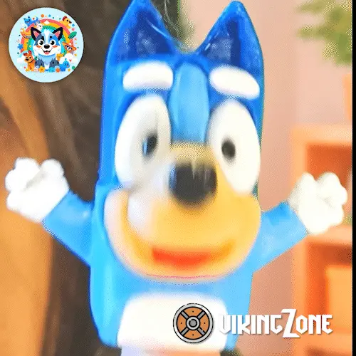 Bluey Finger Puppet STL 🐾 | Articulated Multicolor 3D Print