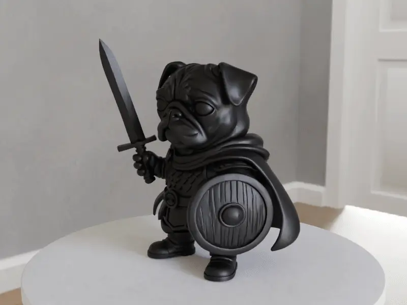 Dog with Sword and Shield