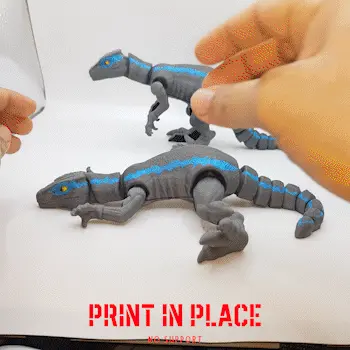🦖 Blue – Articulated Print-in-Place Dinosaur