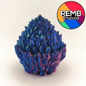 Crystal Dragon Egg Twist Lock | Print in Place | No Support