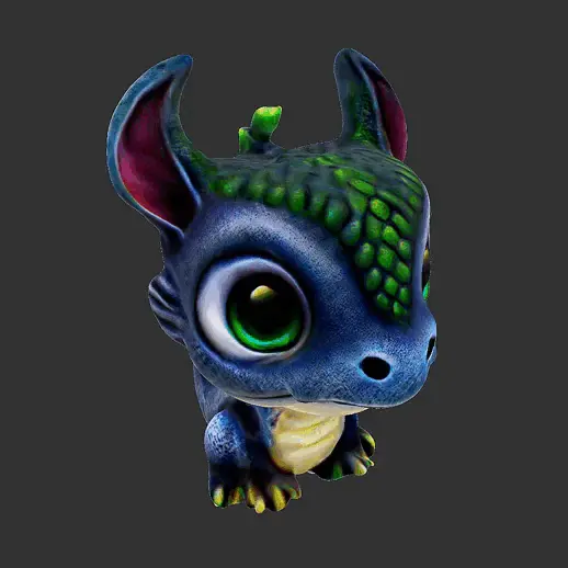 Dragon baby-3dprint-stl-figure-bust-toy-decor-free-3dprint