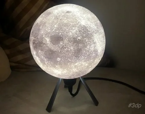 Moon Lamp Board Remote Rechargeable DIY 3D Printed Lamp