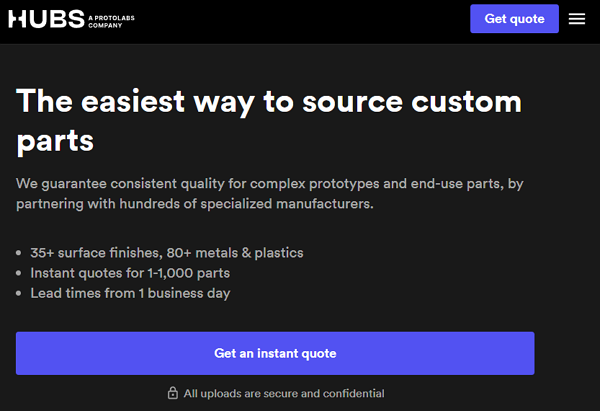 Hubs online 3D printing service
