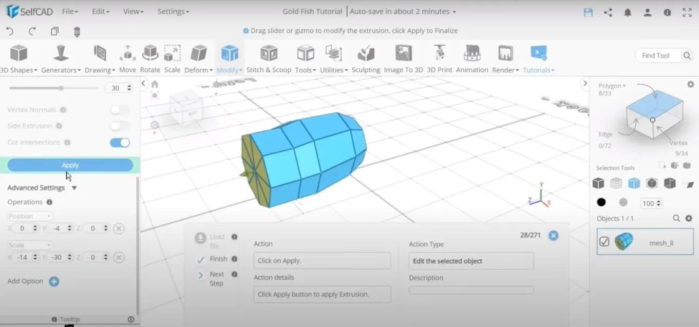 How to Create a Goldfish using Box modeling techniques