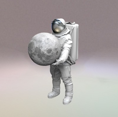 Man on the moon 3D model