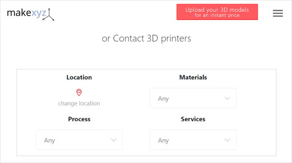 Find 3D printing service on makexyz