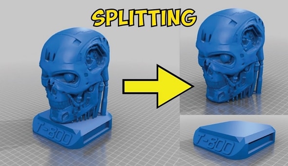 how to split a 3D model