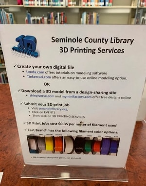 Library 3D printing service