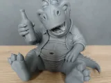 Funny Dinosaur - the alcoholic-1